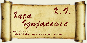 Kata Ignjačević vizit kartica